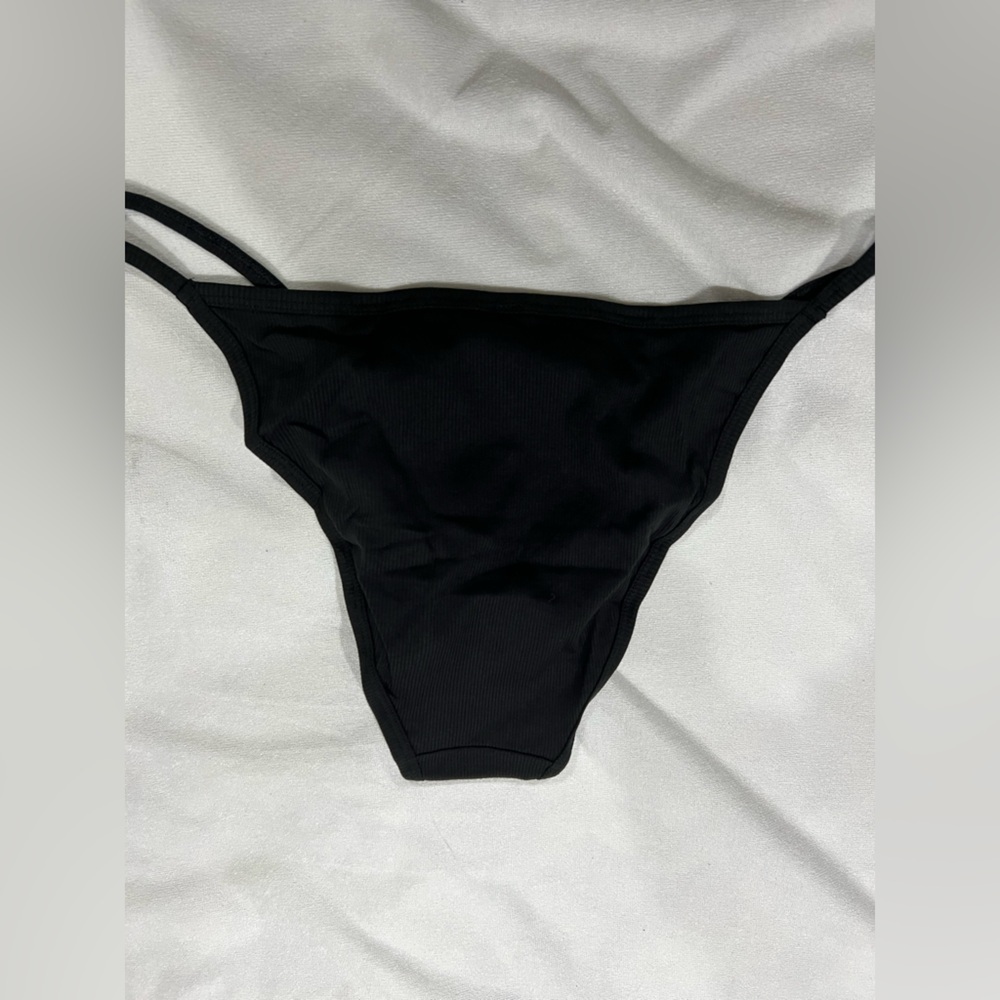 NEW NIP VS PINK victoria secret bikini panty underwear XL black high leg - Picture 2 of 6